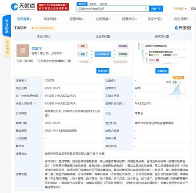 蘇寧易購跨界布局醫藥領域 成立江蘇蘇寧大藥房，注冊資本1000萬
